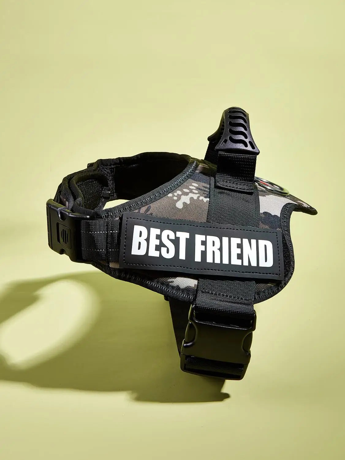 DOG FAVORS Colorful Dog Harness Vest Customizable Tags Reflective Dog Collar No Pull Safe Training Walking Dog Climbing