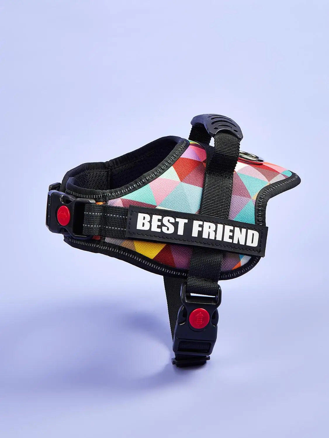 DOG FAVORS Colorful Dog Harness Vest Customizable Tags Reflective Dog Collar No Pull Safe Training Walking Dog Climbing