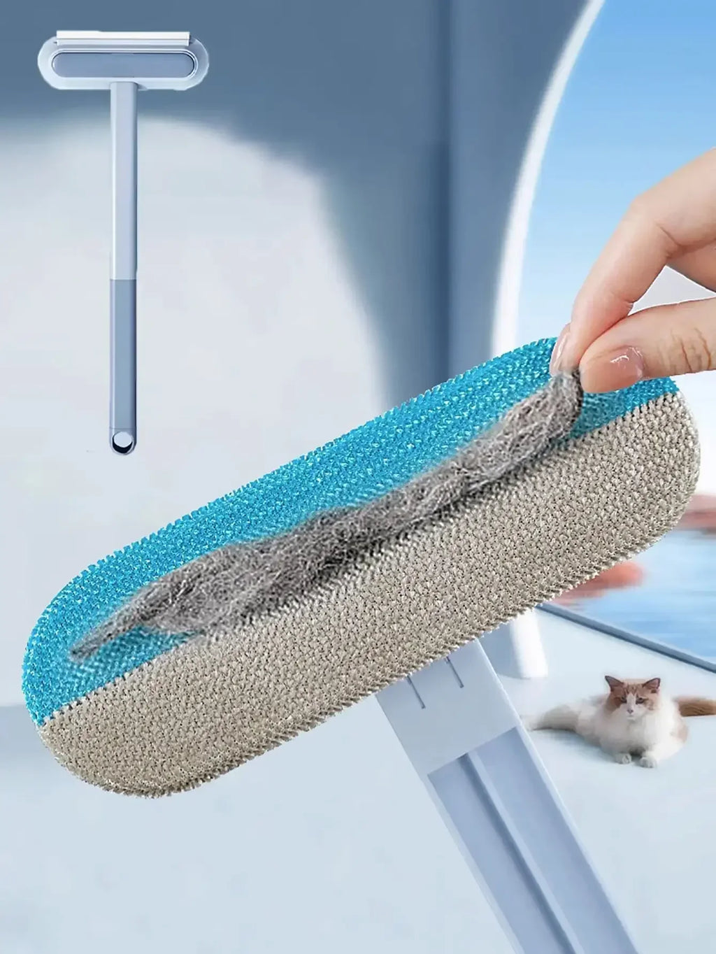 Pet hair removal Cleaning set, steamy massaging hair removal/cleaning brush
