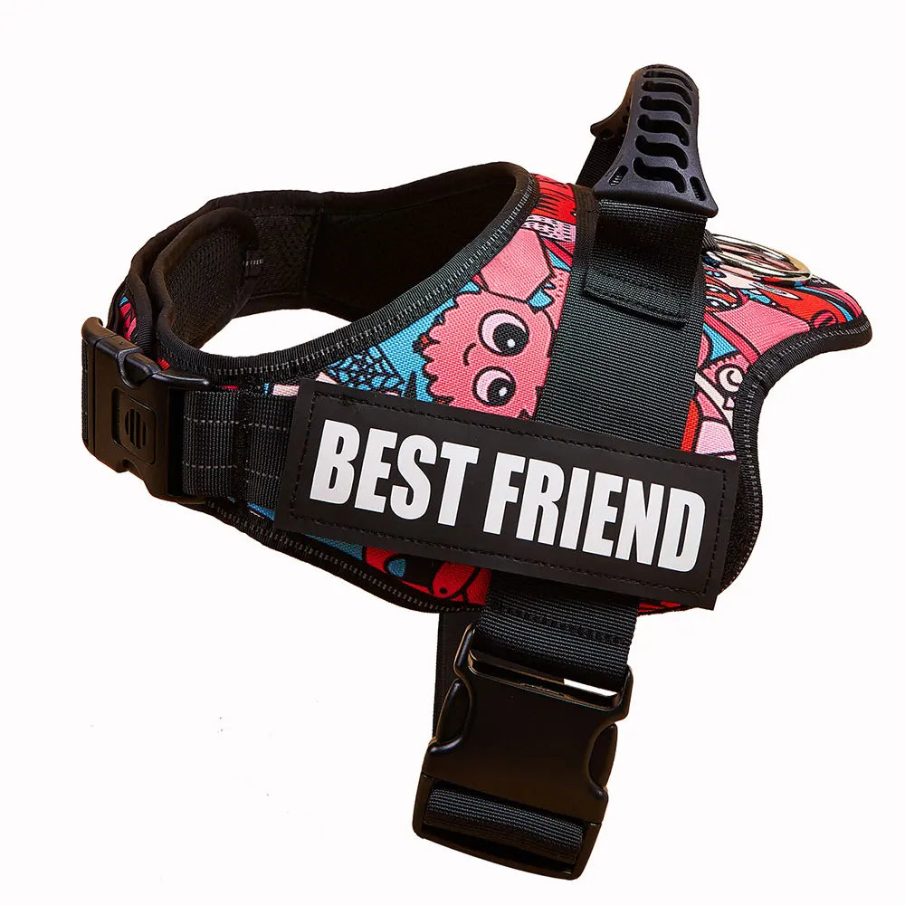 Pet Customizable Harness Vest For Small Medium Large Dog Classic Luxury Walking Dog Harness Adjustable No pull Safe Pet Supplies