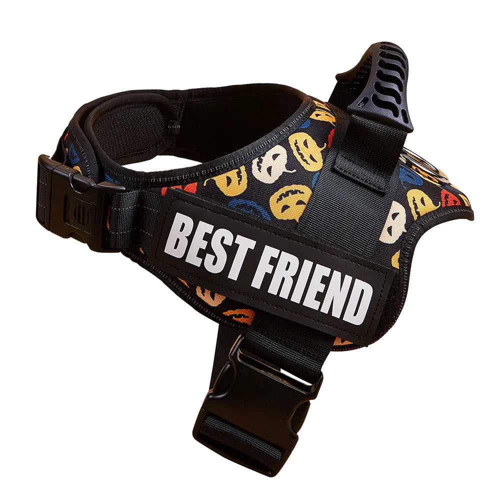 Pet Customizable Harness Vest For Small Medium Large Dog Classic Luxury Walking Dog Harness Adjustable No pull Safe Pet Supplies