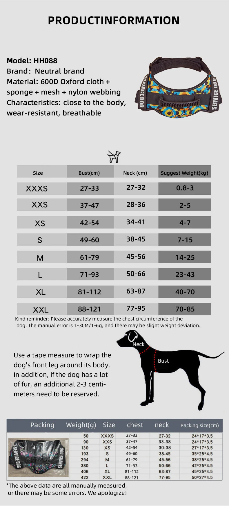 Pet Customizable Harness Vest For Small Medium Large Dog Classic Luxury Walking Dog Harness Adjustable No pull Safe Pet Supplies