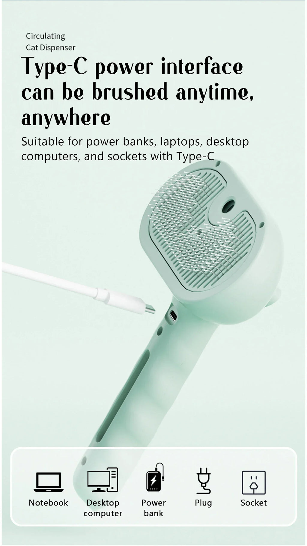 Pet hair removal Cleaning set, steamy massaging hair removal/cleaning brush