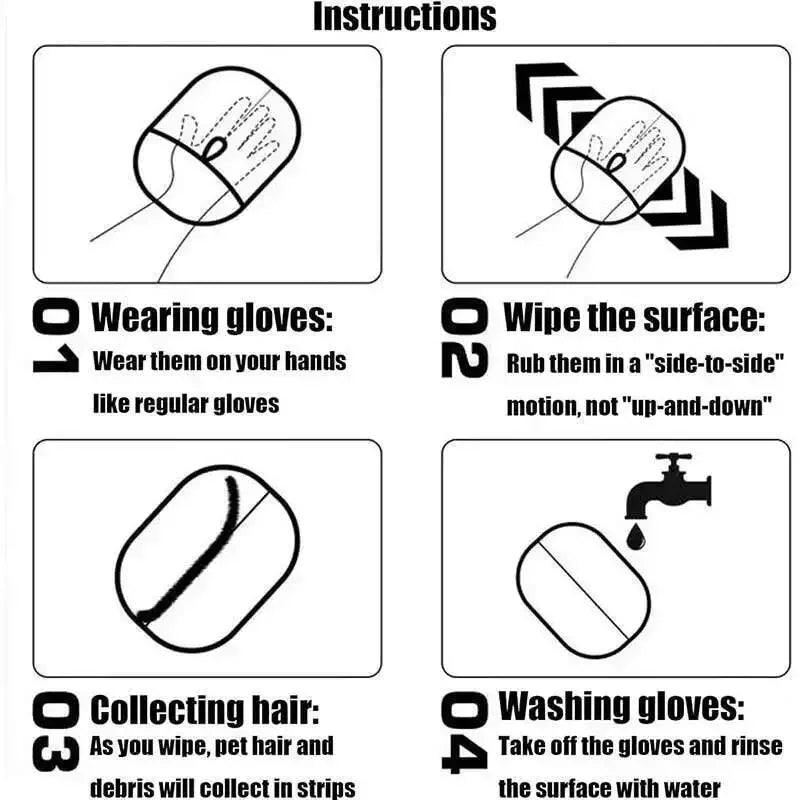 Pet hair removal Cleaning set, steamy massaging hair removal/cleaning brush