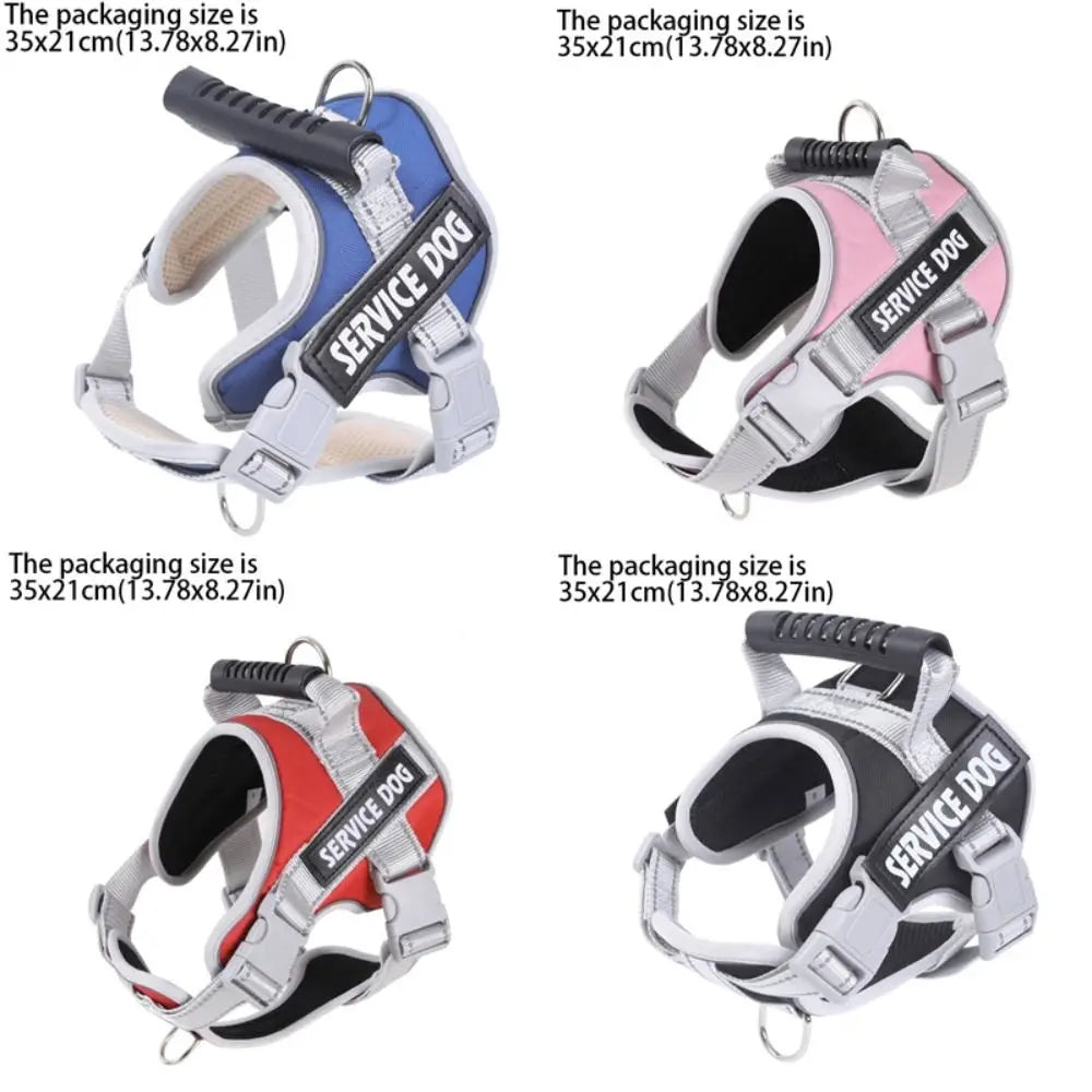 Puppy Accessories Adjustable Dog Harness Reflective Leash Set Adjustable Harness Service Dog Harness All Breeds