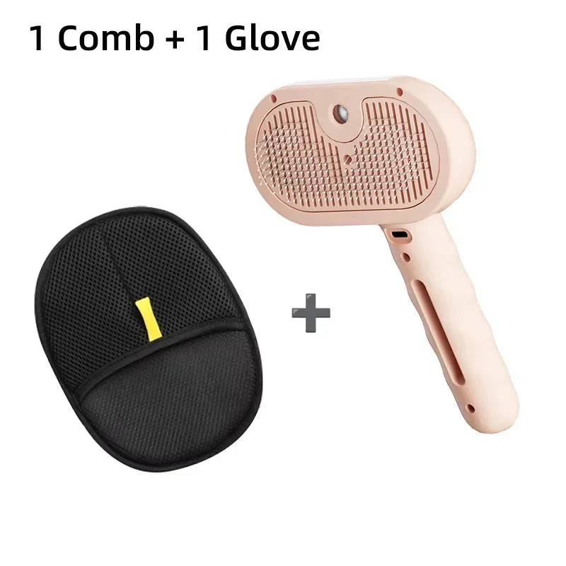 Pet hair removal Cleaning set, steamy massaging hair removal/cleaning brush