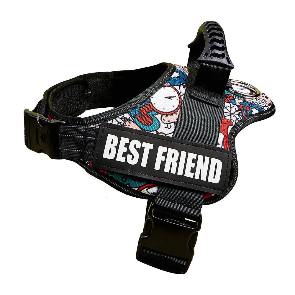 Pet Customizable Harness Vest For Small Medium Large Dog Classic Luxury Walking Dog Harness Adjustable No pull Safe Pet Supplies