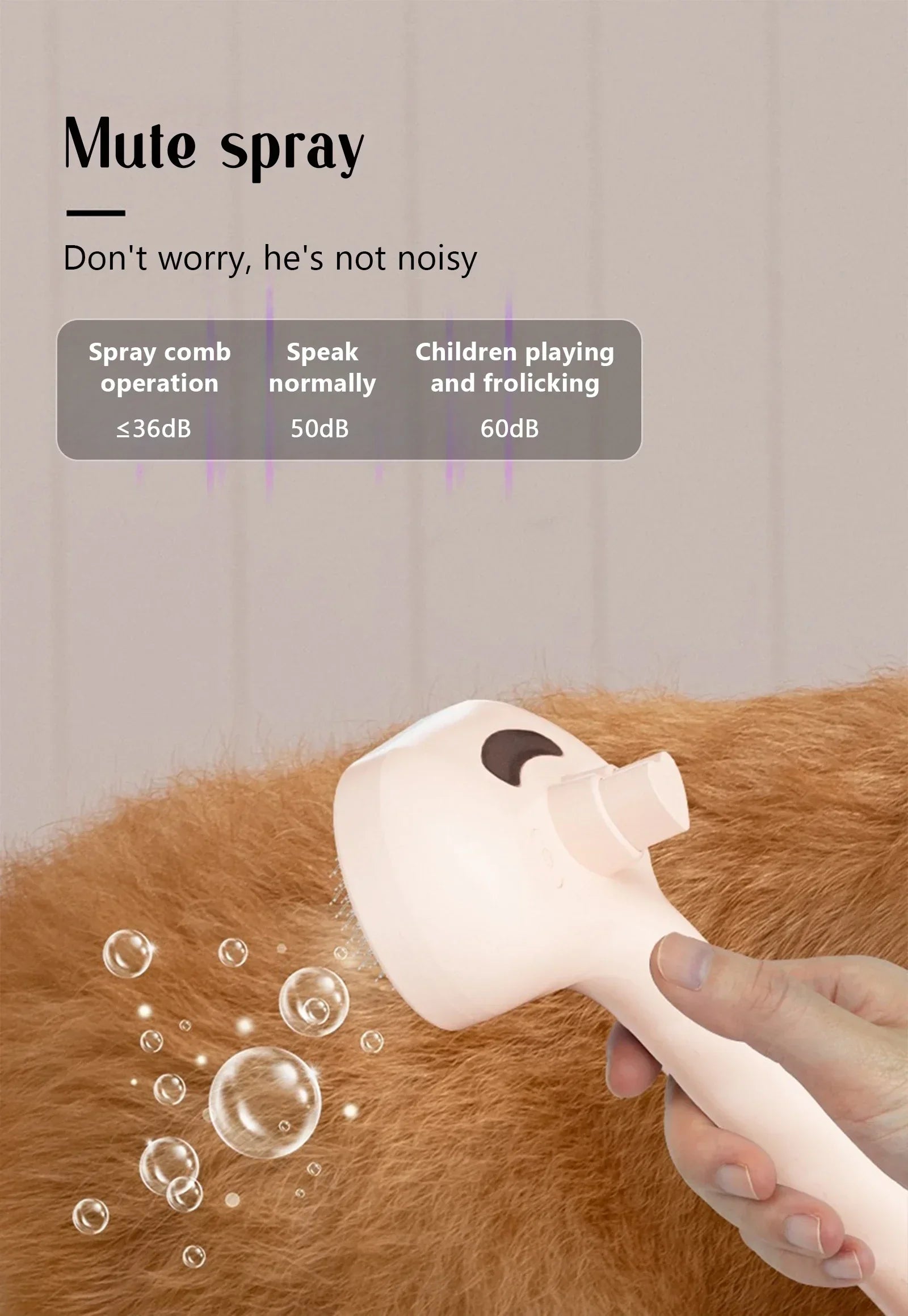 Pet hair removal Cleaning set, steamy massaging hair removal/cleaning brush