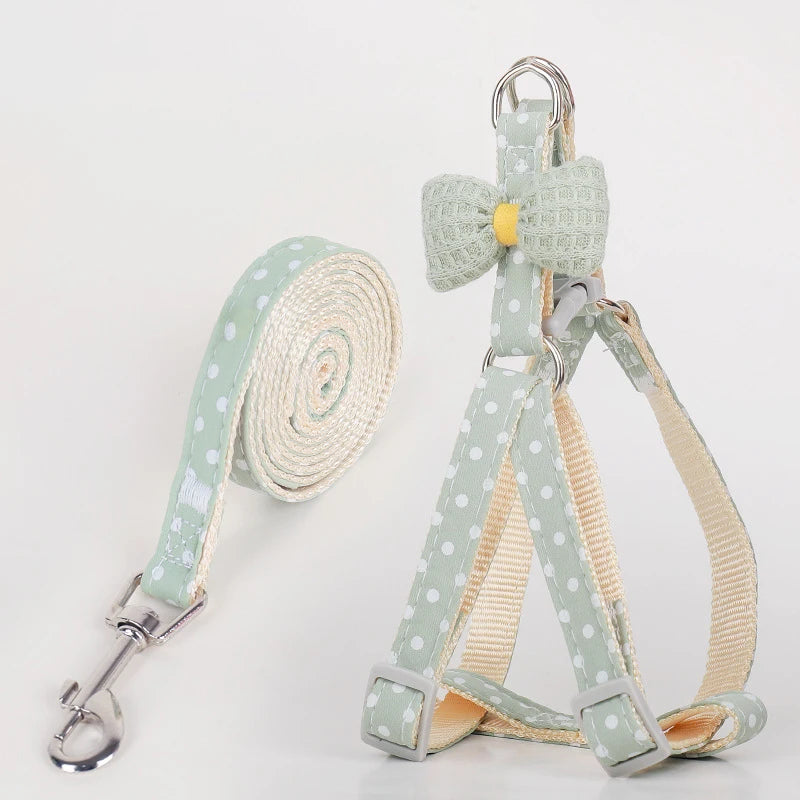 Dog Harness for Samll Medium Large Dogs Fashion Bow Puppy Harness Outdoor Walking Rope Pet Cat Harness Chihuahua Pet Supplies