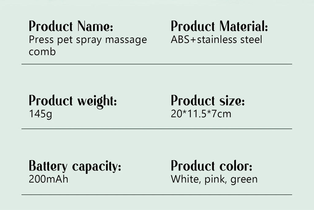 Pet hair removal Cleaning set, steamy massaging hair removal/cleaning brush