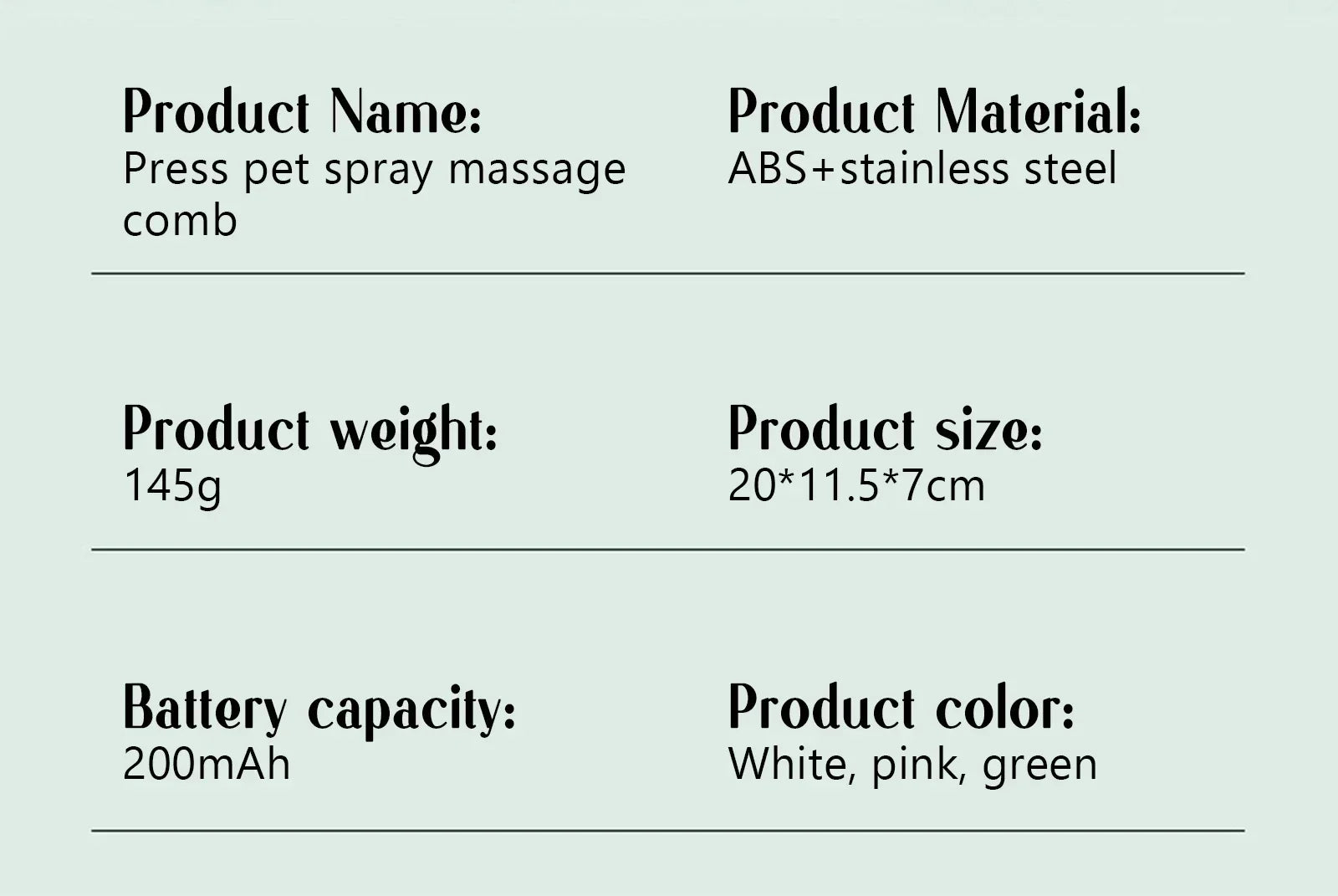 Pet hair removal Cleaning set, steamy massaging hair removal/cleaning brush