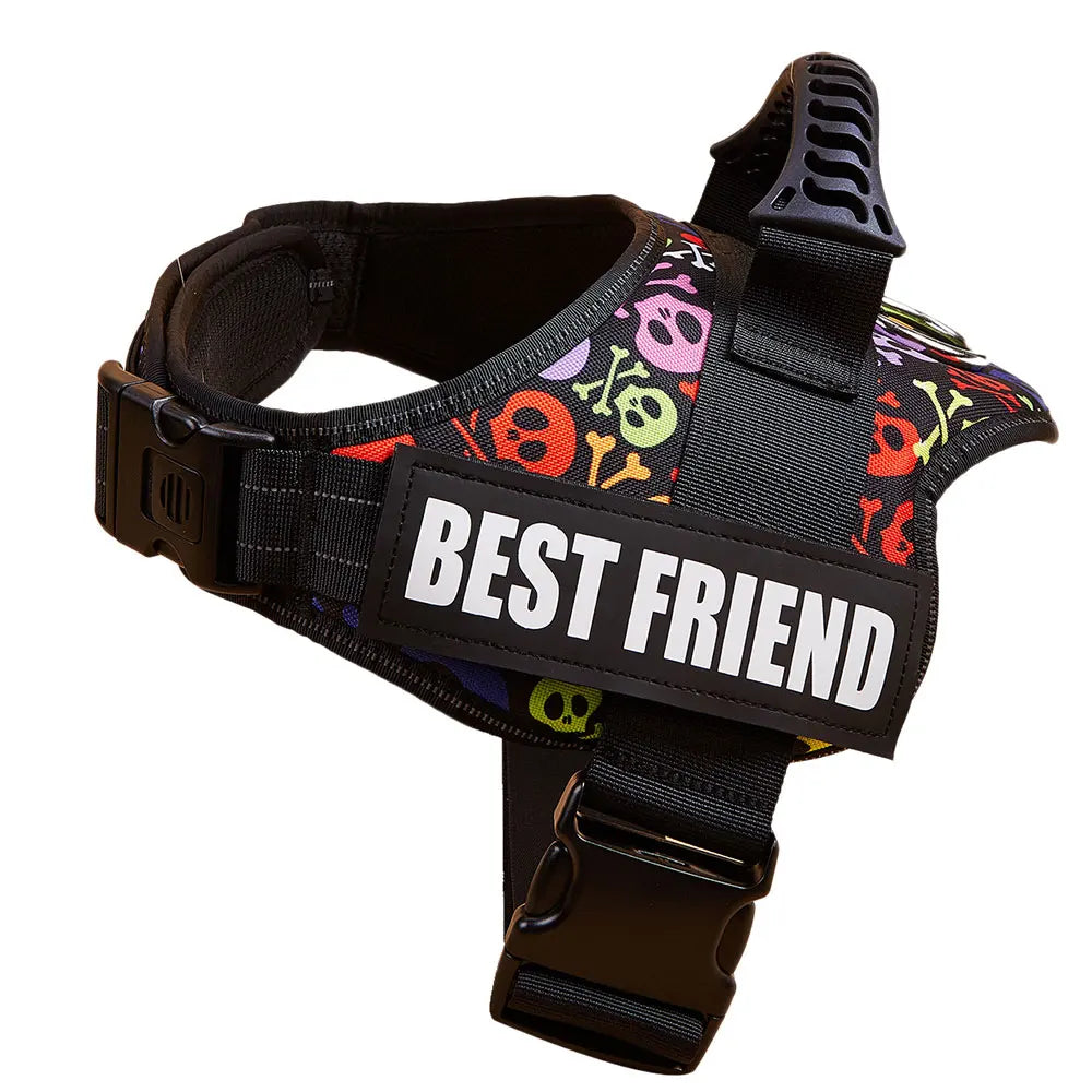 Pet Customizable Harness Vest For Small Medium Large Dog Classic Luxury Walking Dog Harness Adjustable No pull Safe Pet Supplies