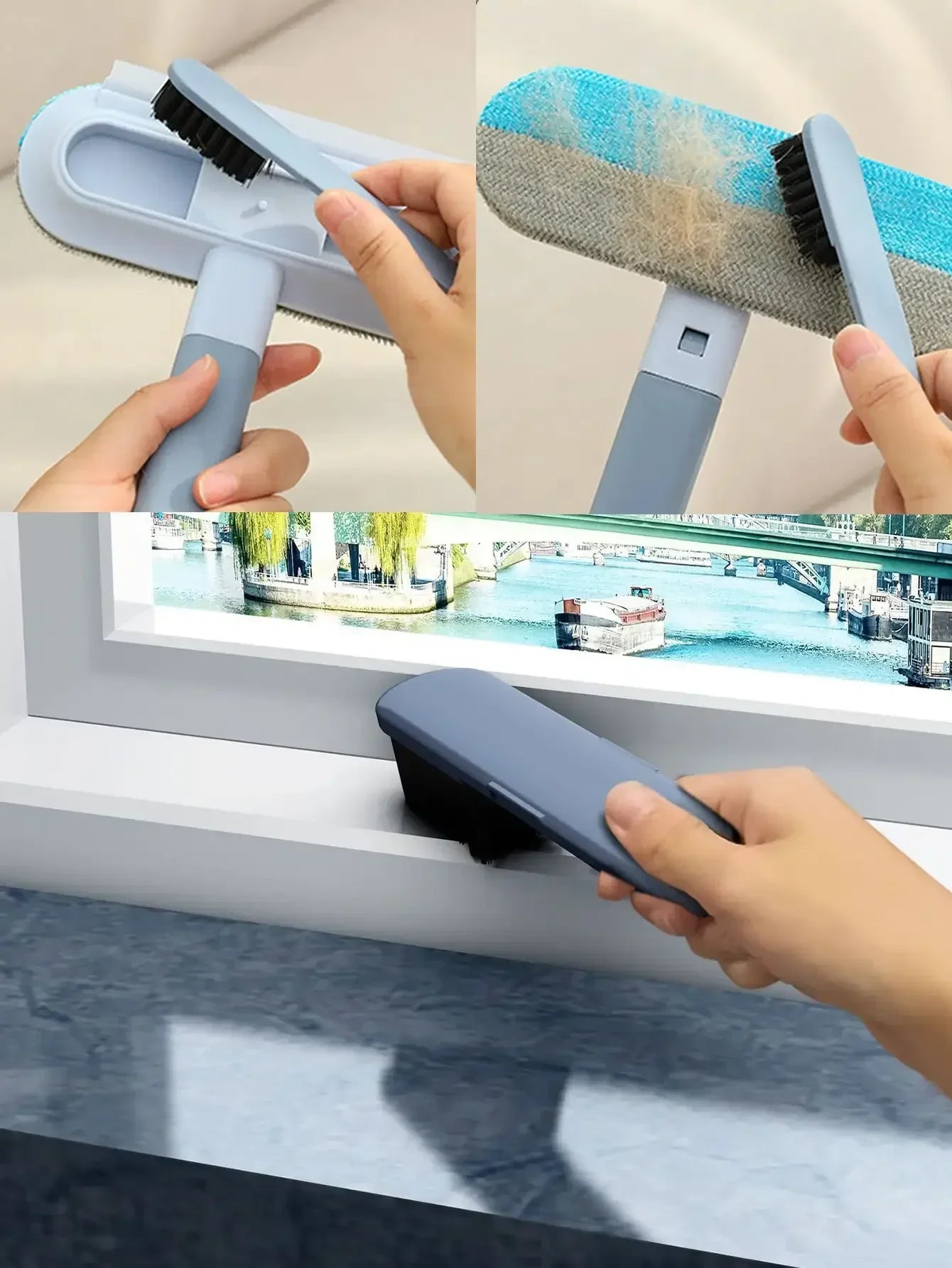 Pet hair removal Cleaning set, steamy massaging hair removal/cleaning brush