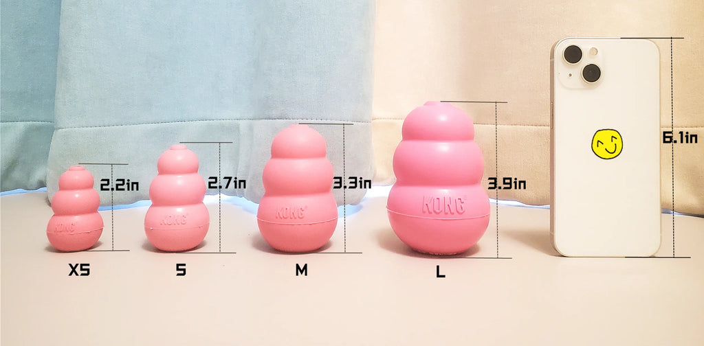 KONG - Puppy Toy Natural Teething Rubber - Fun to Chew, Chase and Fetch (Color May Vary)